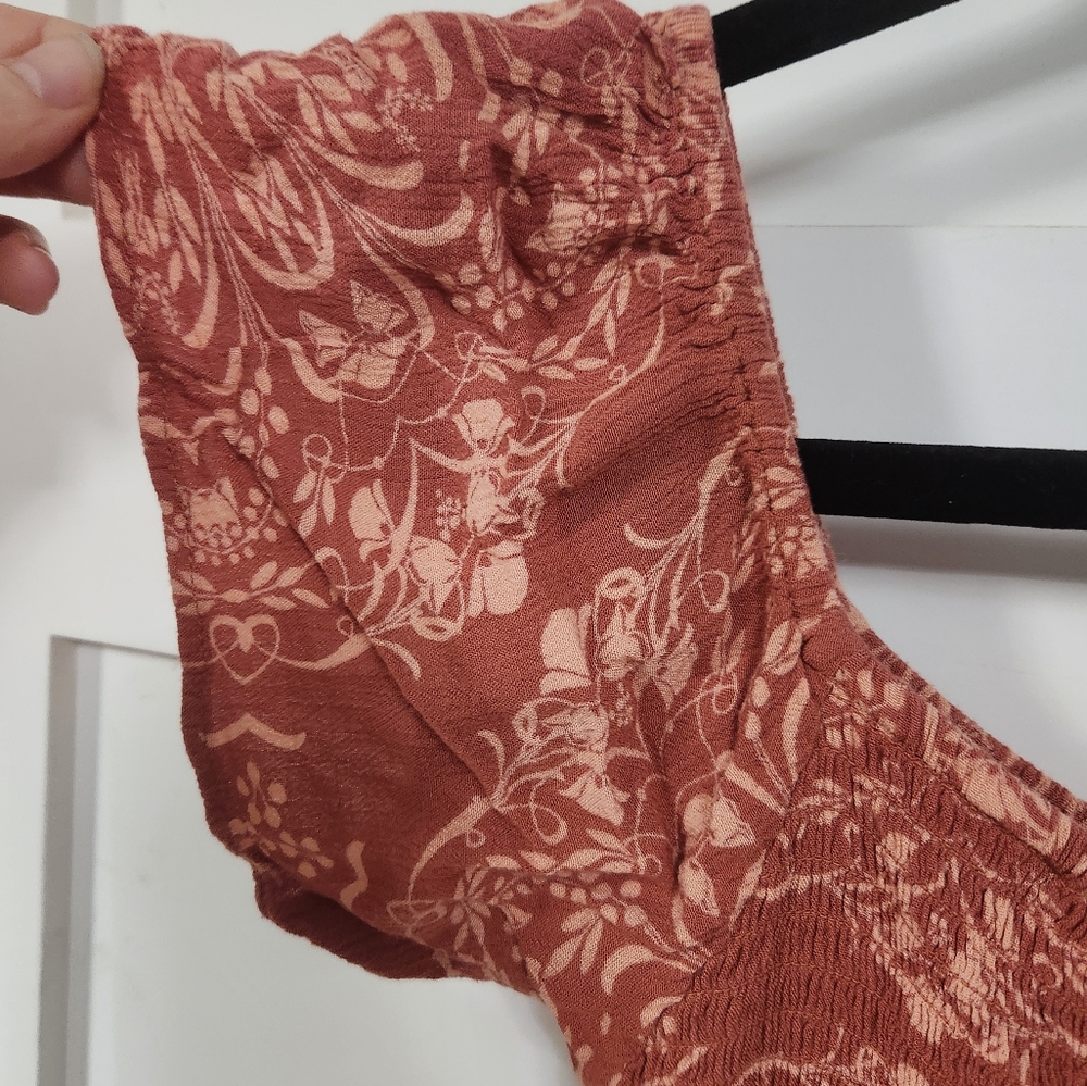 Rust Floral Maxi Dress - Picture 4 of 4